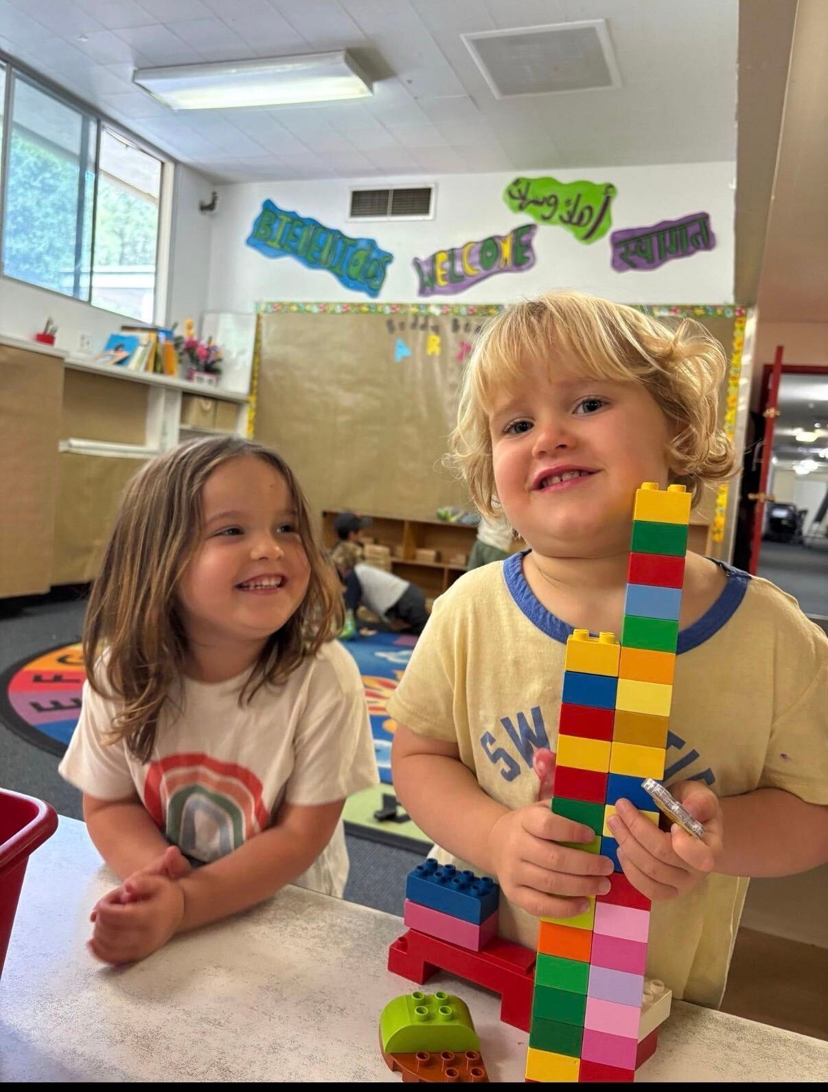 Children participating in an early learning activity at You & Me